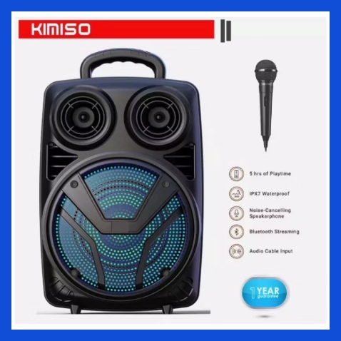 BISA COD  Speaker Bluetooth Kimiso Subwoofer aktif Mp3 player FM Radio digital Super Bass Speaker Bl