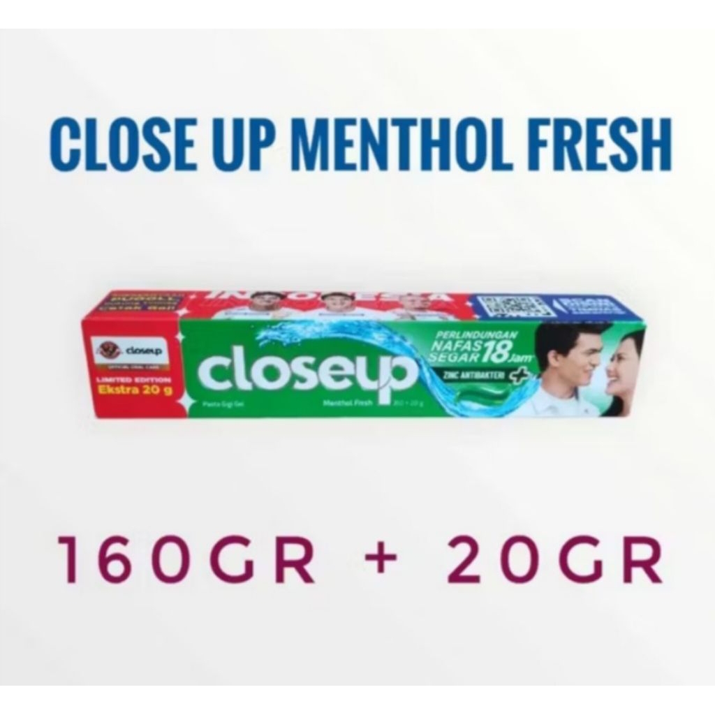 Closeup menthol fresh  flavour  160 + 20 g