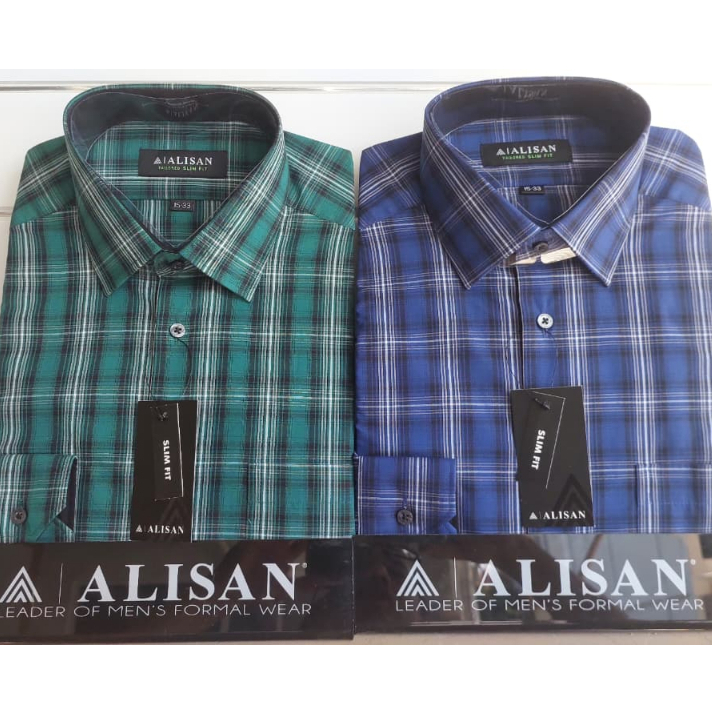 Kemeja ALISAN Motif KOTAK Lengan Panjang