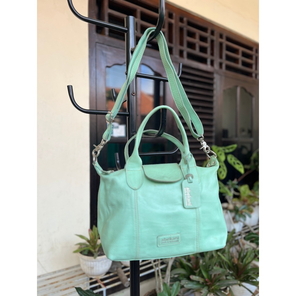Tas Kulit Wanita ABEKANI CBAG Flap Hand Bag dengan Tali Panjang Ukuran Small