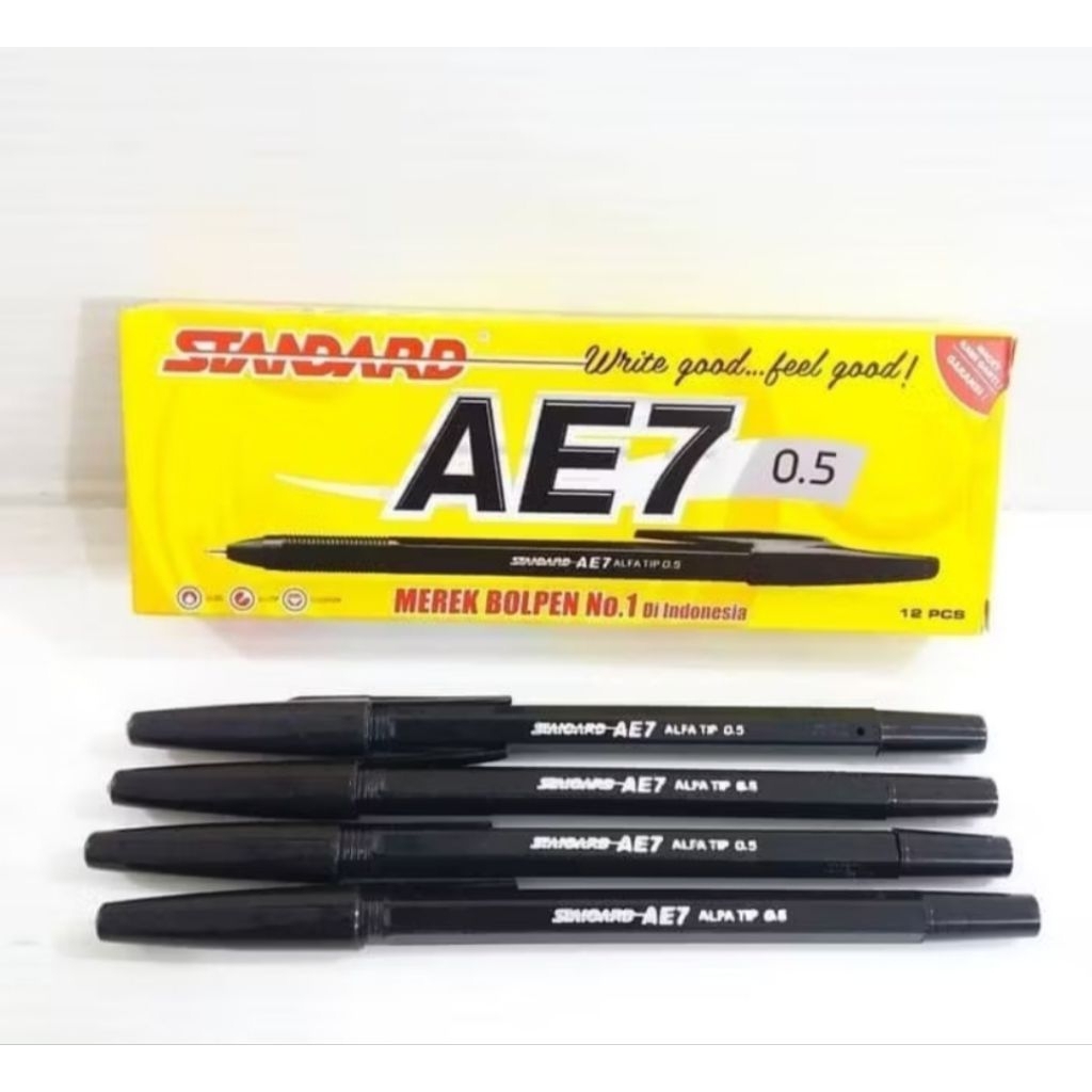 

(1 РАСК) BOLPEN AE7 FINE 0.5/0.7MM BLACK @12 STANDARD