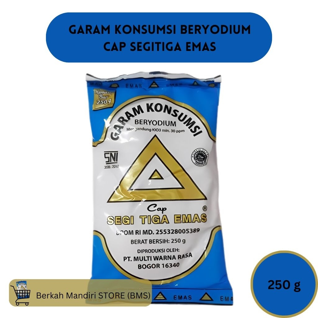 

Garam Konsumsi Beryodium Cap Segitiga Emas 250gr