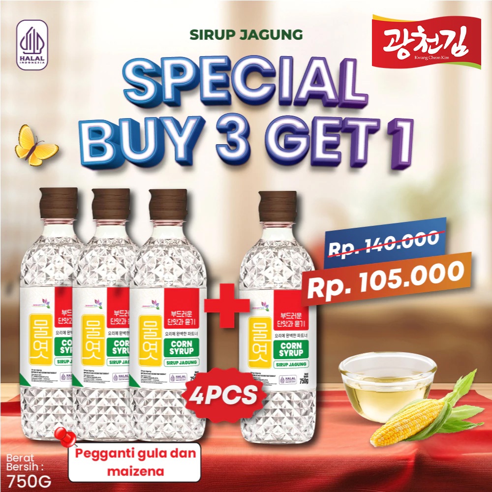 

[BELI 3 GRATIS 1] HALAL CORN SYRUP JAVA SUPER FOOD 750G / GULA KENTAL SIRUP JAGUNG / PEMANIS JAGUNG / MULYEOT