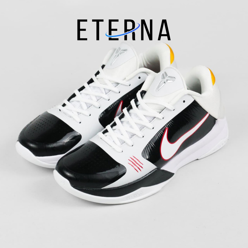 Eterna. - Sepatu Basket Zoom Kobe 5 Protro Bruce Lee Alternate White Casual Gym Olahraga Joging Pria