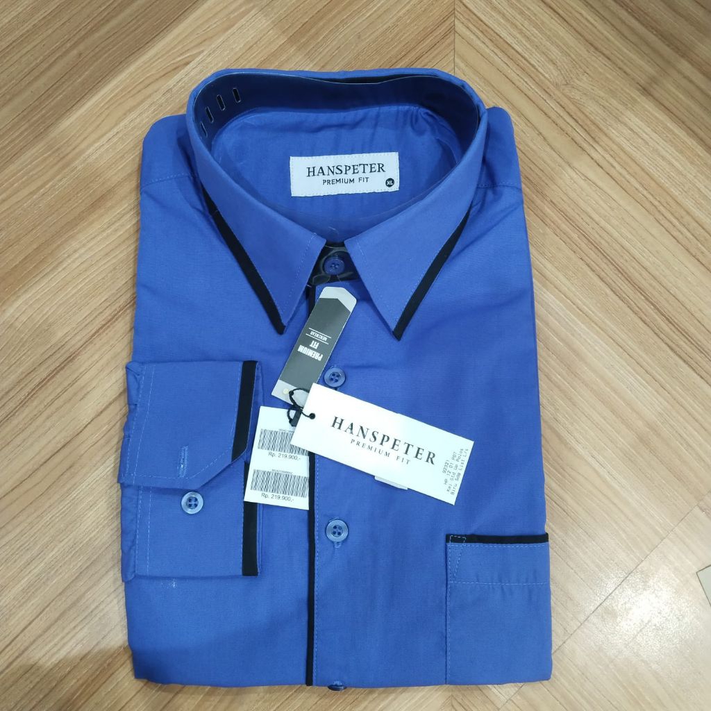 Kemeja Hanspeter/Kemeja Pria Lengan Panjang/Hanspeter PremiumFit/Kemeja Kombinasi
