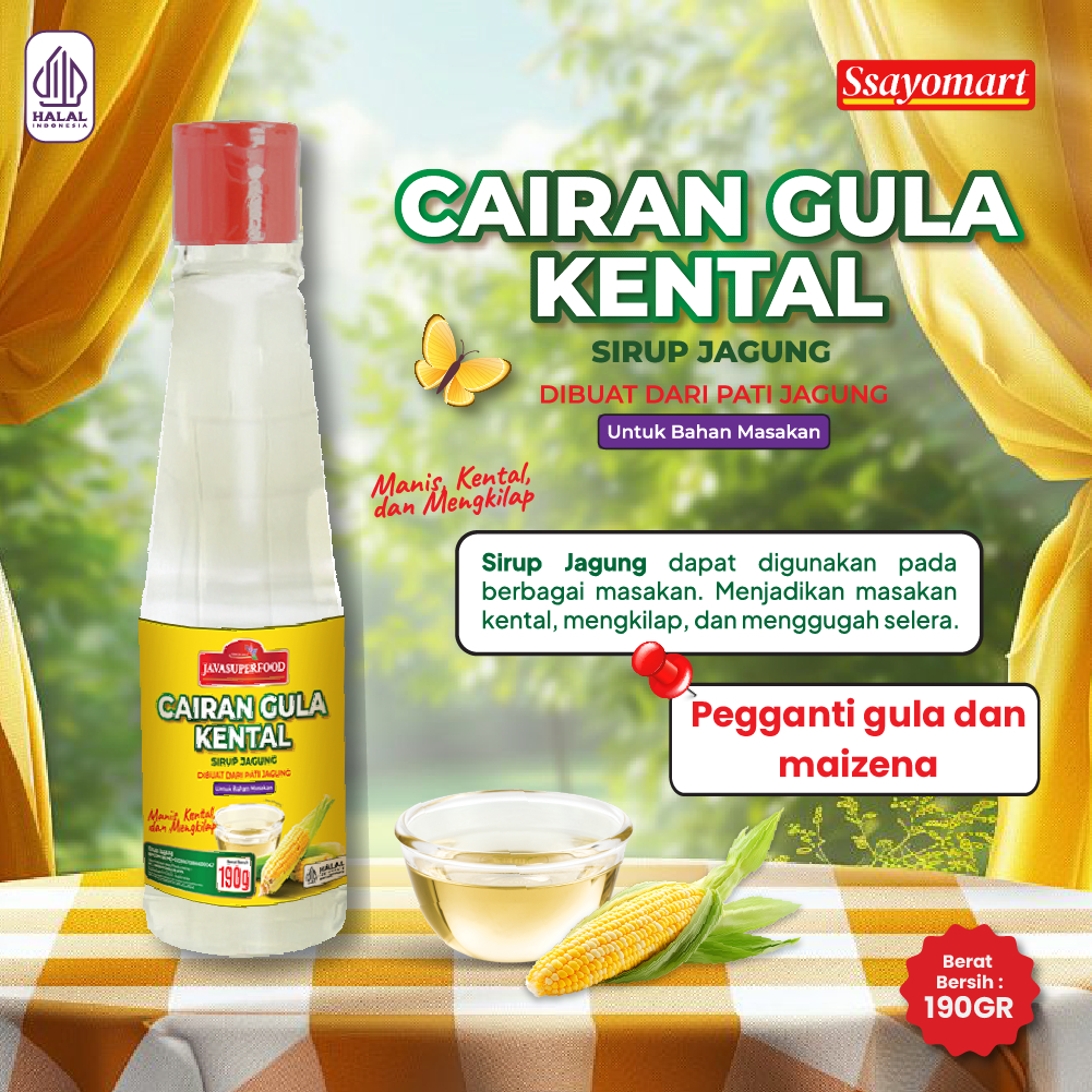 

[HALAL] CORN SYRUP JAVA SUPER FOOD 190GR / GULA KENTAL / SIRUP JAGUNG / PEMANIS JAGUNG / MULYEOT