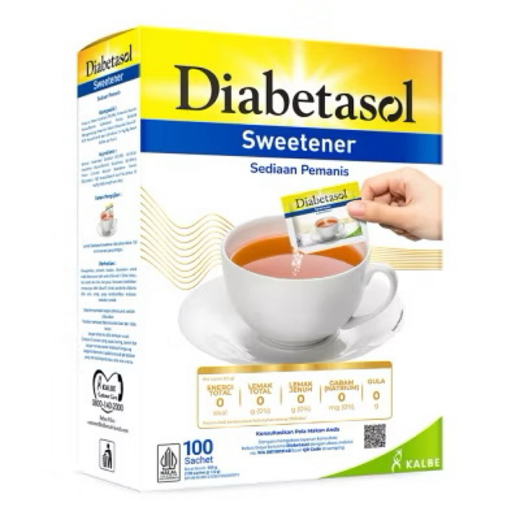 

Swetener Diabetasol isi 100 Sachet Gula Pemanis Tanpa Kalori No calories Untuk Diabetes dan Diet