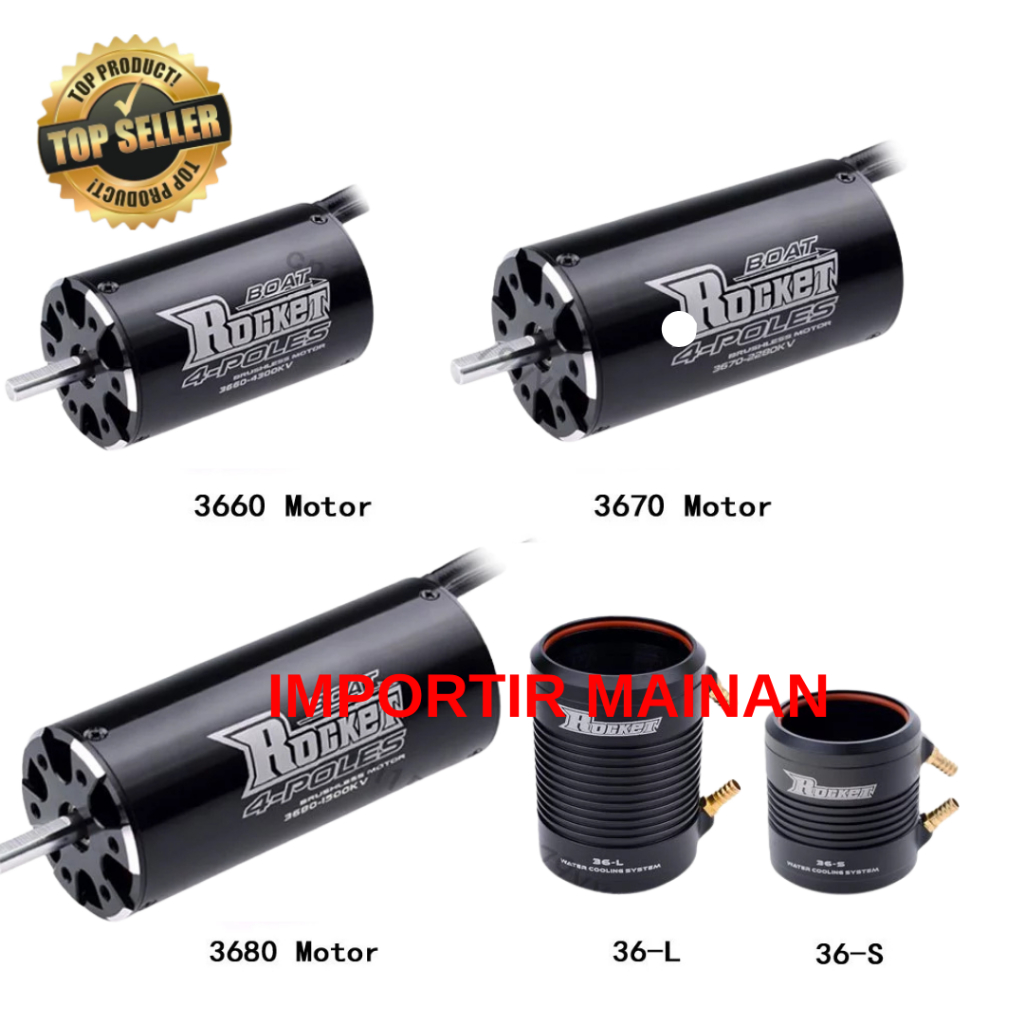36-L water cooling system untuk motor brushless rc boat 3680 surpass hobby rocket rc water cooling j