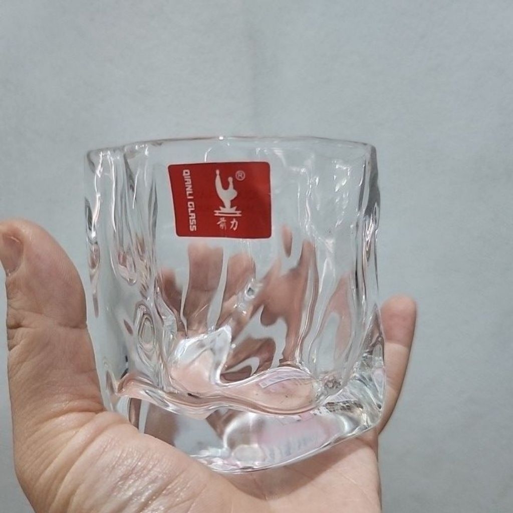 Gelas Kaca Estetik Imlek gelas whiskey gelas tumbler Rock Glass Gelas Kecil Unik Qianli Whisky Glass