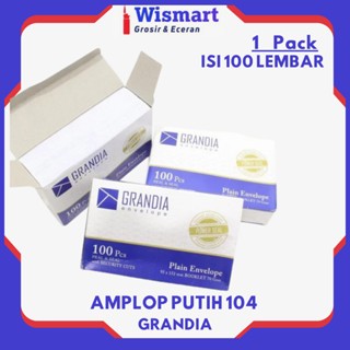 

Amplop Grandia 104 Putih Polos isi 100 Pcs Ukuran 95 x 152 mm Booklet 70 Gsm