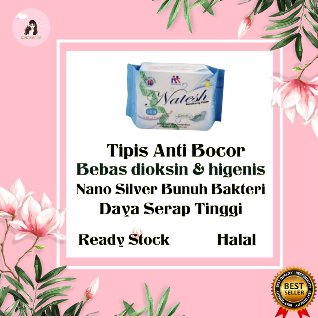 Natesh Pembalut Natesh Day Natesh Night Natesh Pantyliner Natesh Extra Long ORI KK indonesia