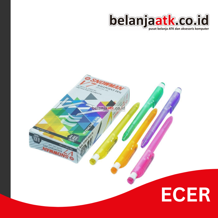 

[ECER] Pulpen/Bolpen/Bolpoin Snowman V7 0.7 mm