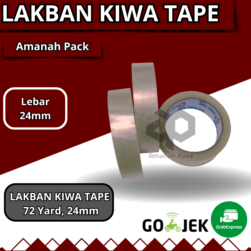

LAKBAN KIWA TAPE 24MMX72YARD (6pcs) PALING MURAH BERKUALITAS