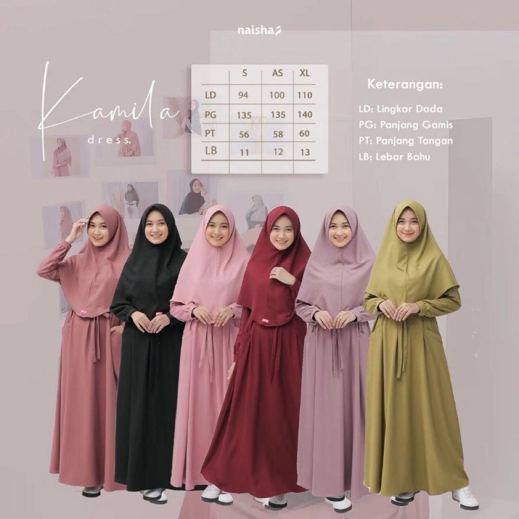 Gamis Kamila by naisha hijrah preloved
