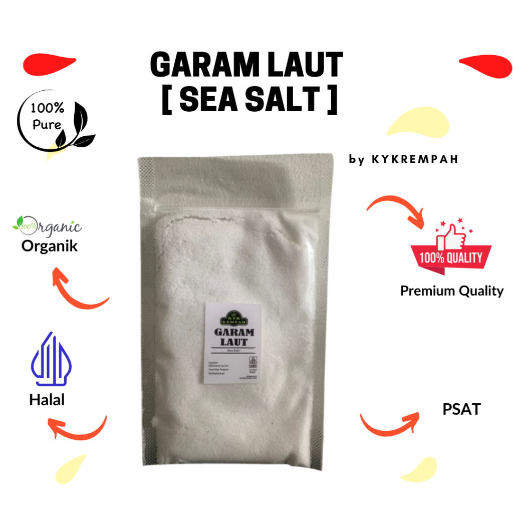 

Garam Laut Halus Murni / Pure Sea Salt (Laut Selatan)
