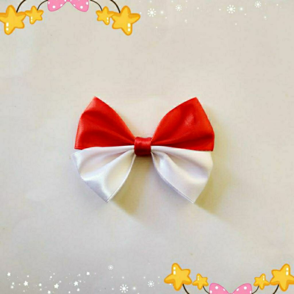 JEPIT RAMBUT PITA ANAK/Jepit Pita Merah Putih/Jepit Anak Pita Korea (1pc)