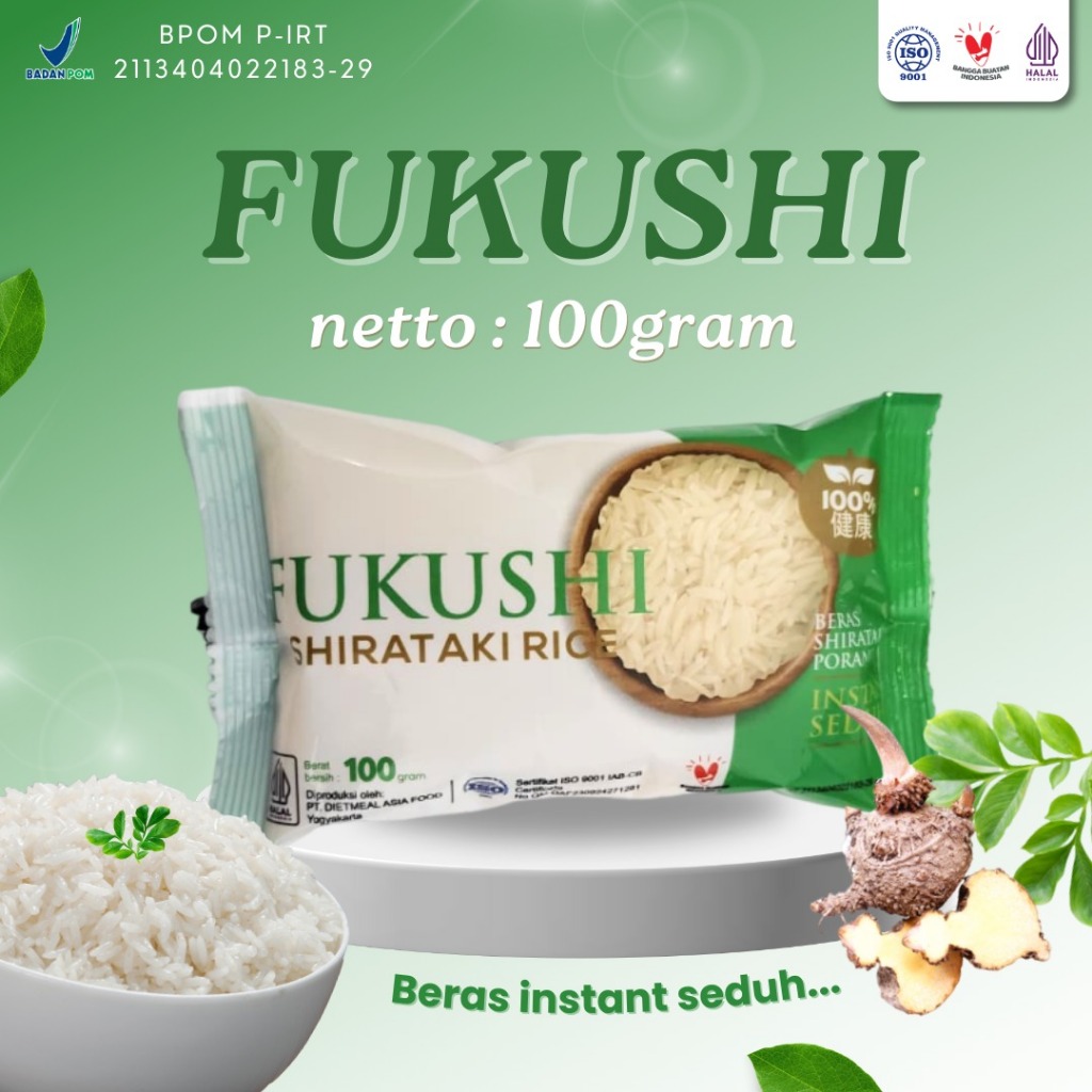 

Fukushi Beras Porang Instan Seduh 100gram