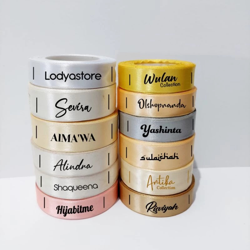 

pita satin custom label pita sablon custom pita satin label label kado pita custom pita kado custom