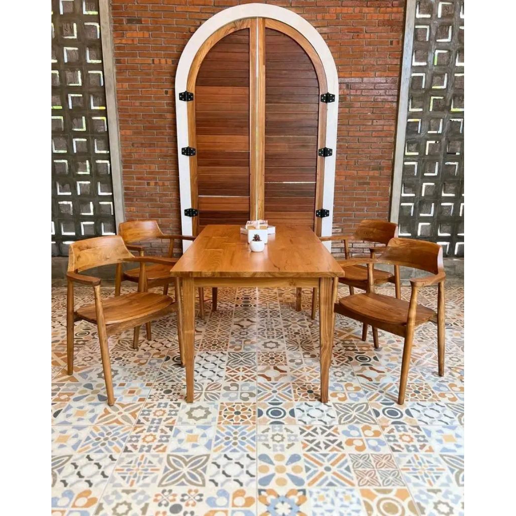 MEJA MAKAN JATI MEJA MAKAN MINIMALIS JATI MEJA CAFE JATI MEJA CAFE MINIMALIS KURSI CAFE JATI KURSI C