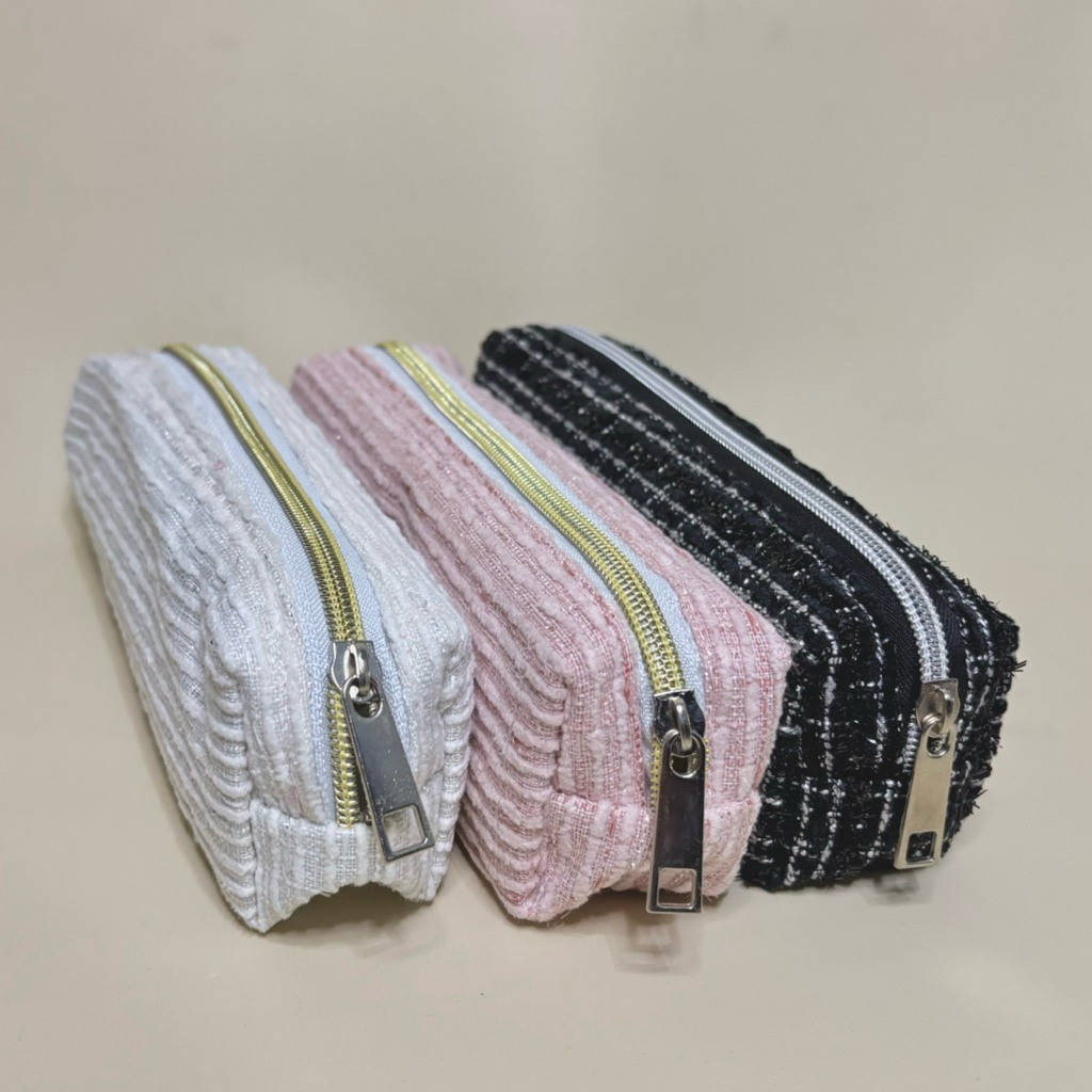 

POUCH PENSIL | Tempat Pencil Tabung Bahan Motif Tekstur | MAYUNIKE