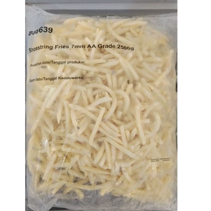 

French Fries - Kentang Goreng Berat 2,5 Kg | Shoestring | Crinkle | Rosti Bites