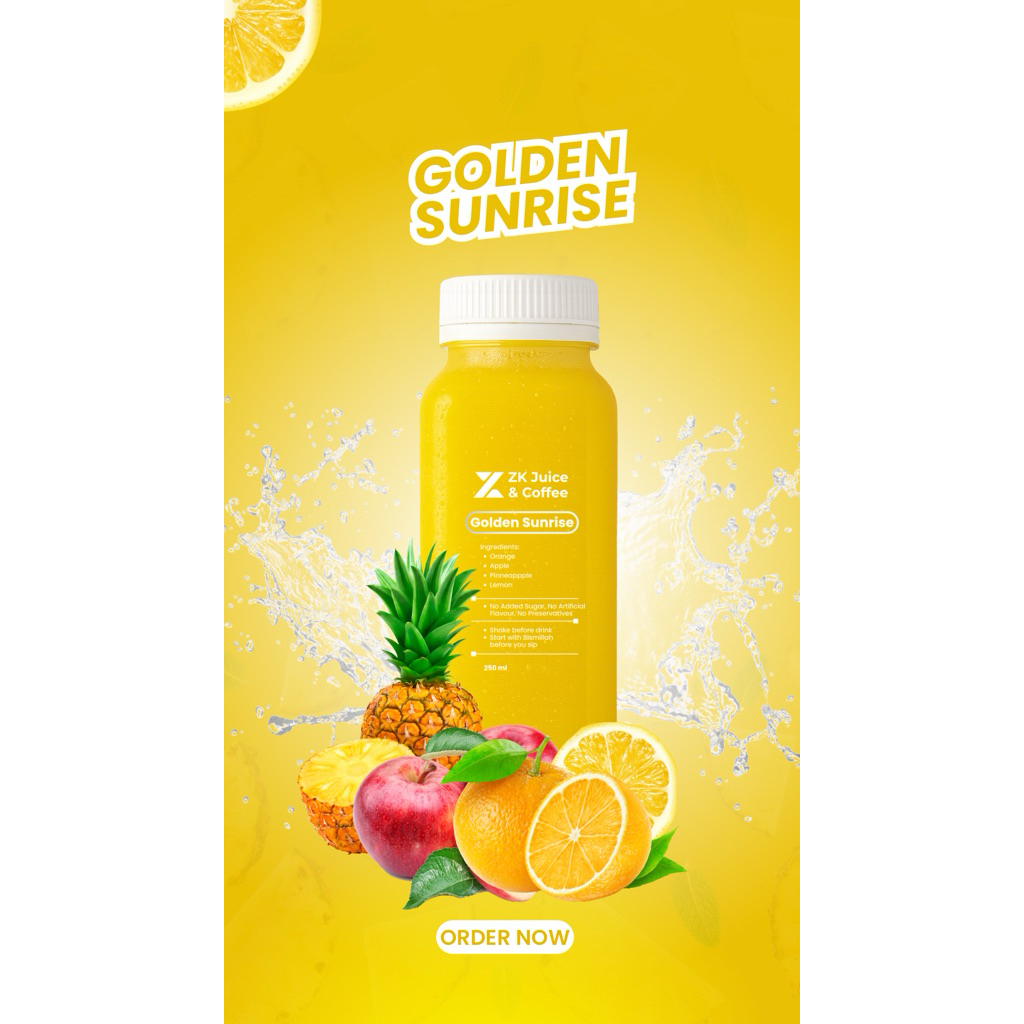

Golden Sunrise - Cold Press Juice by Zk Juice & Coffee