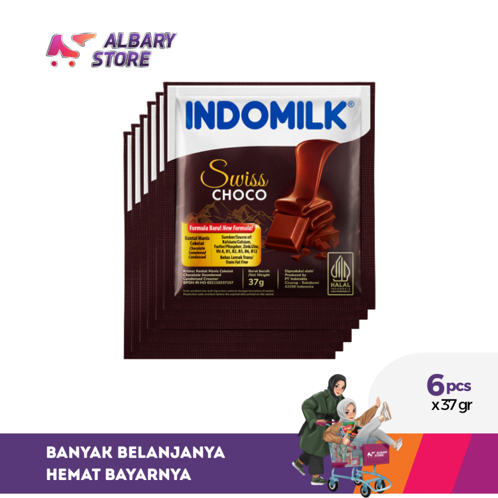 

Indomilk Susu Kental Manis Coklat Swiss Choco (6 x 37 gr)