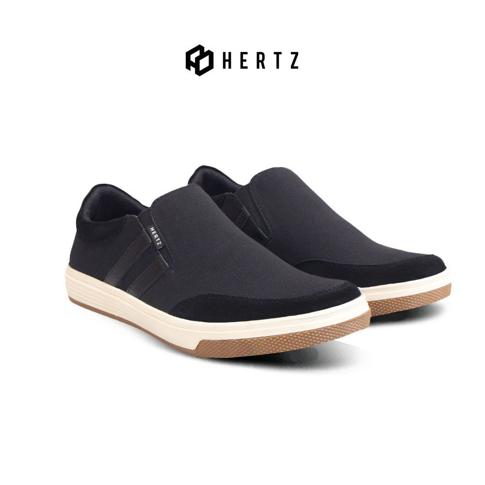 Hertz - Sepatu Slip On Pria H 4771 Brand Hertz Sepatu Kanvas Casual Sekolah Kuliah Kerja Acara  Warn