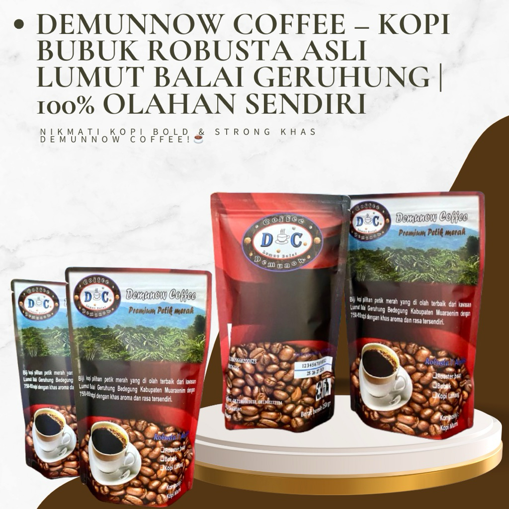

KOPI BUBUK ROBUSTA ASLI LUMUT BALAI GERUHUNG MUARAENIM | 100% OLAHAN SENDIRI