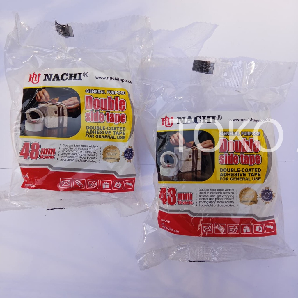 

Nachi Double Tape Isolasi Bolak-Balik 48mm (1/2 Inch) 10 Yard | Besar