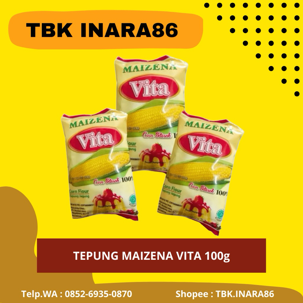 

Tepung Jagung / Maizena Vita 100 Gram – Bahan Masakan & Baking