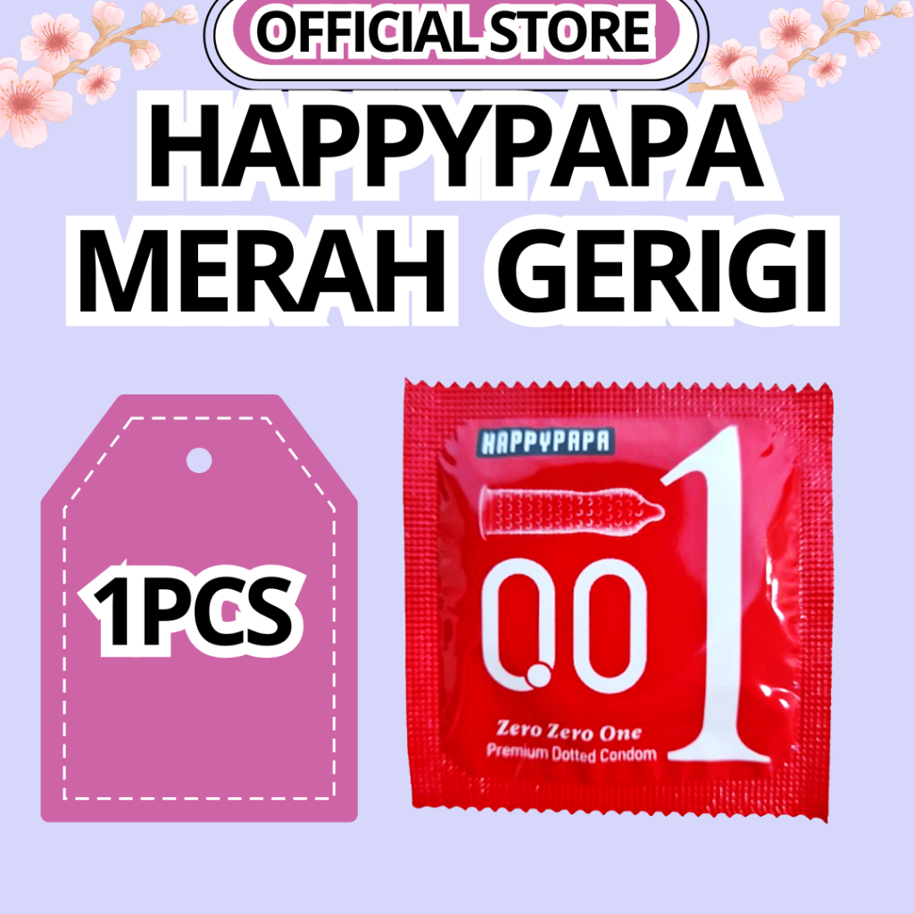 Happypapa 001 Condom Gerigi Ori 1 Pcs