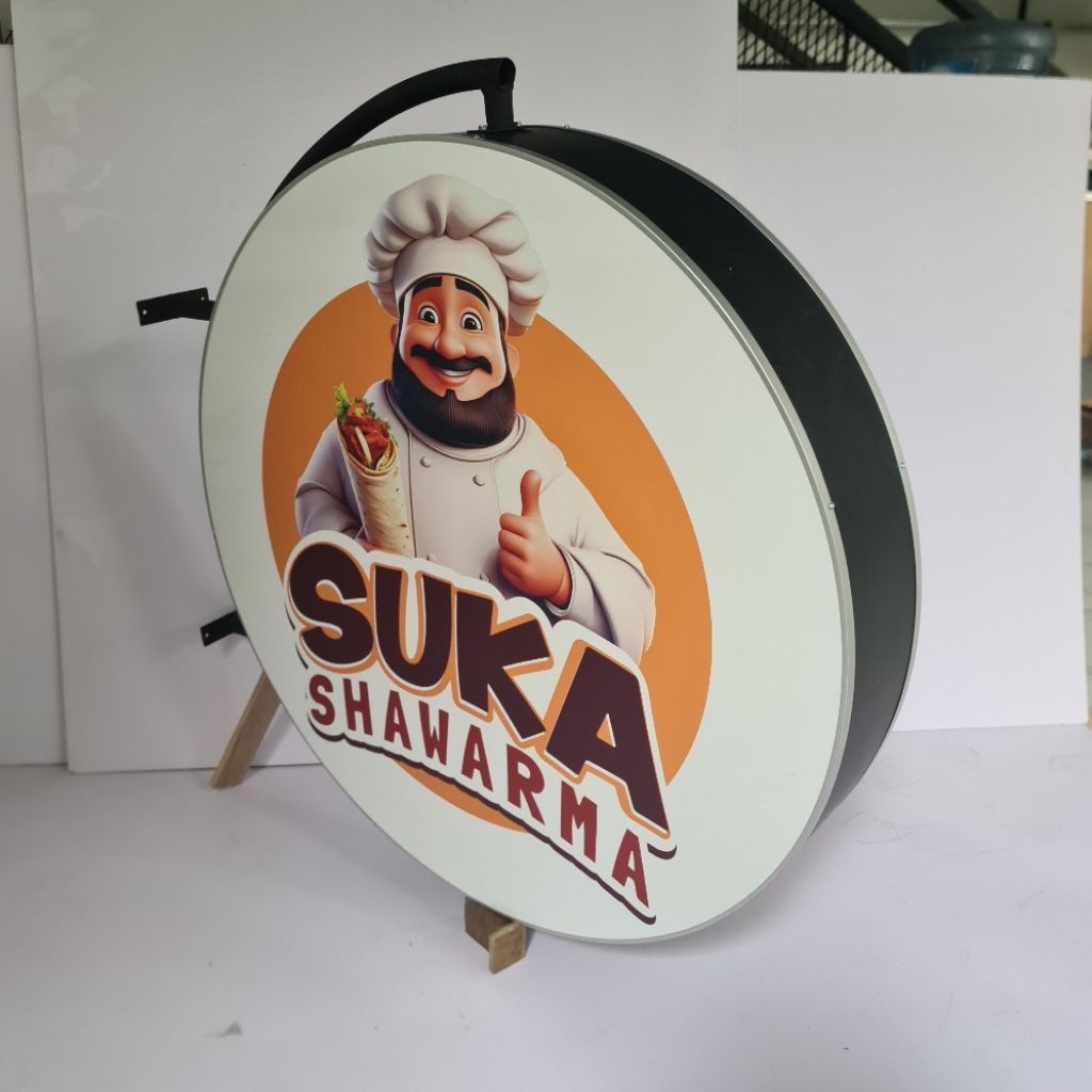 neon box akrilik bulat 80cm