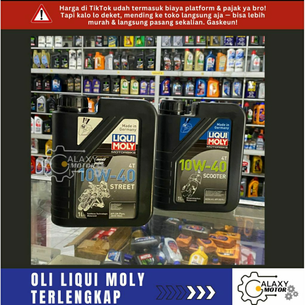 OLI LIQUI MOLY TERLENGKAP MOTOR MATIC BEBEK SPORT 1L 10w40