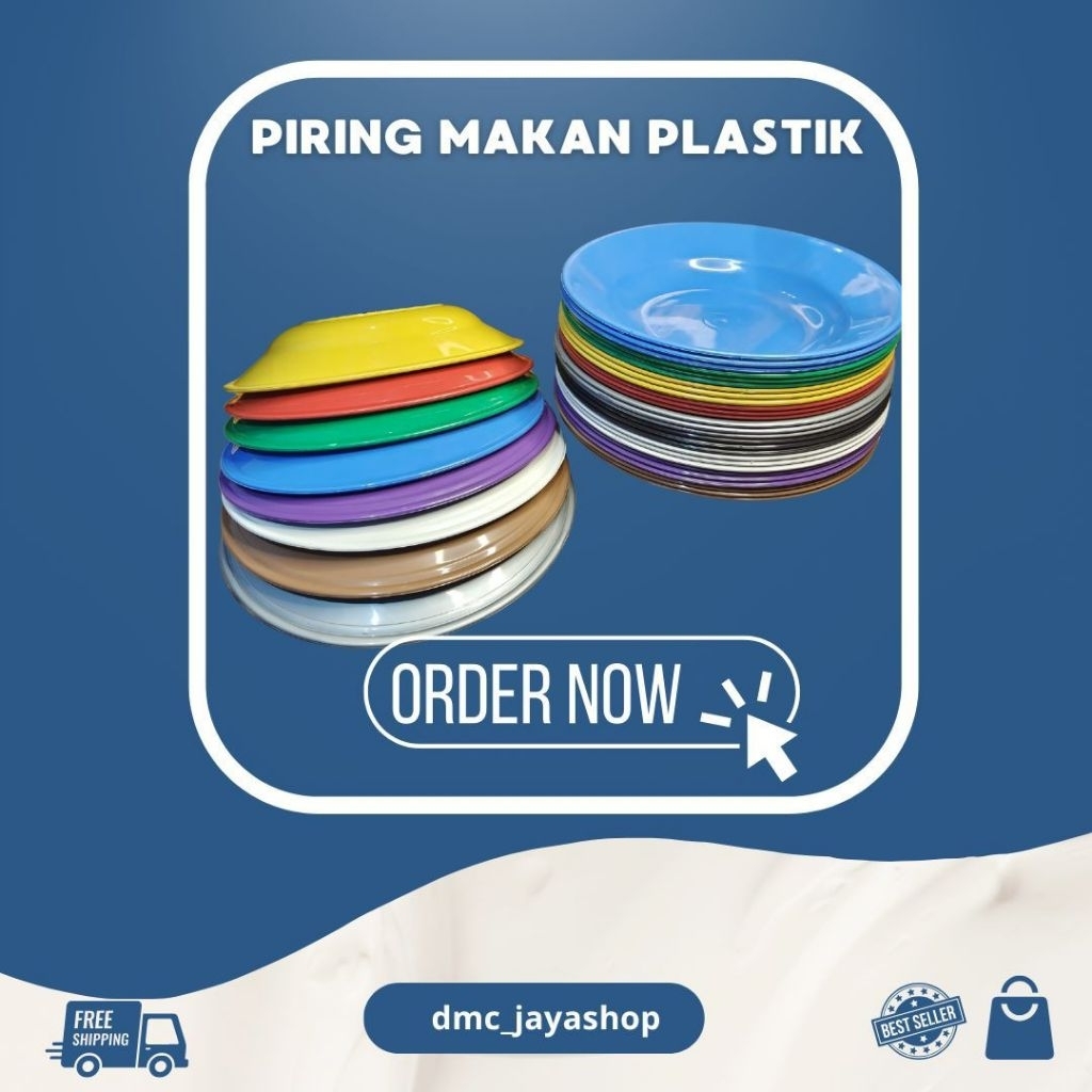 PIRING MAKAN PLASTIK [1 LUSIN] FOOD GRADE
