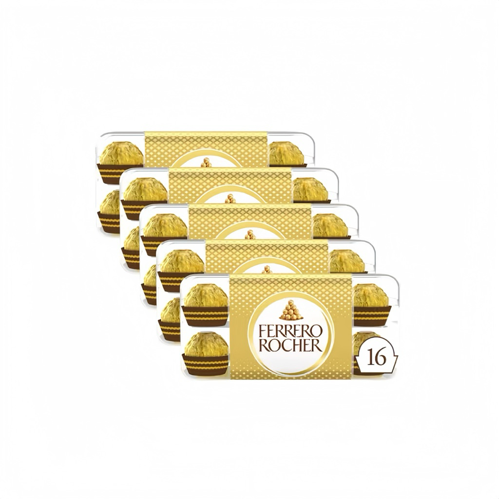 

coklat rocher ferrero premium isi 16pcs - 5 pack | cokelat premium | coklat hadiah