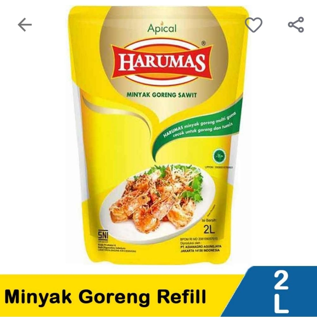 

Harumas Minyak Goreng 2 Liter