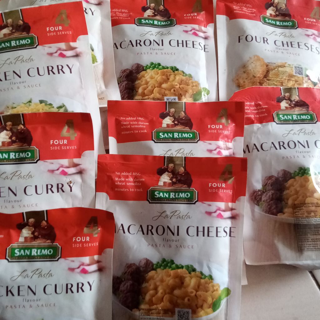 

SAN Remot macaroni cheese/chiken Curry/four cheese 129g