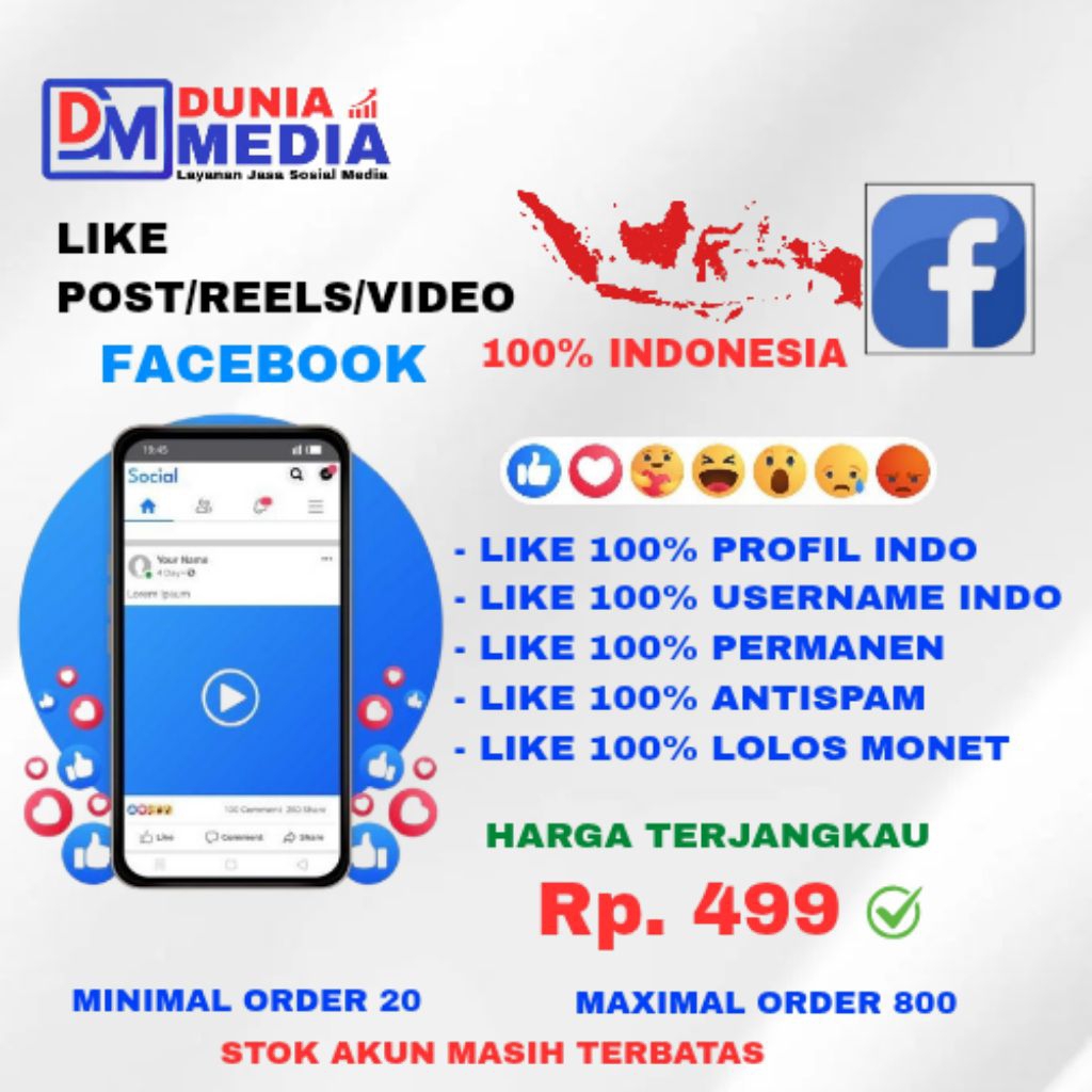 Facebook Like Reaction Indonesia| permanen