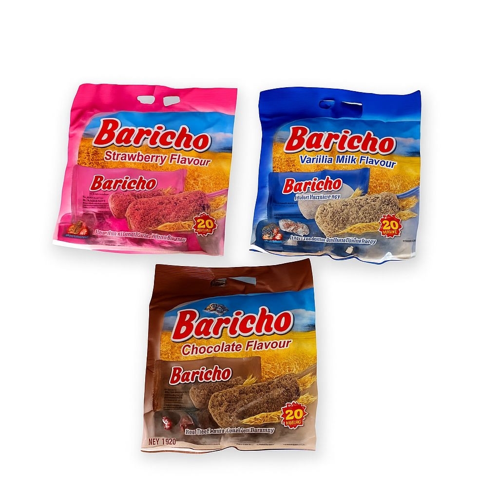 

baricho coklat vanila strawberry isi 20 pcs