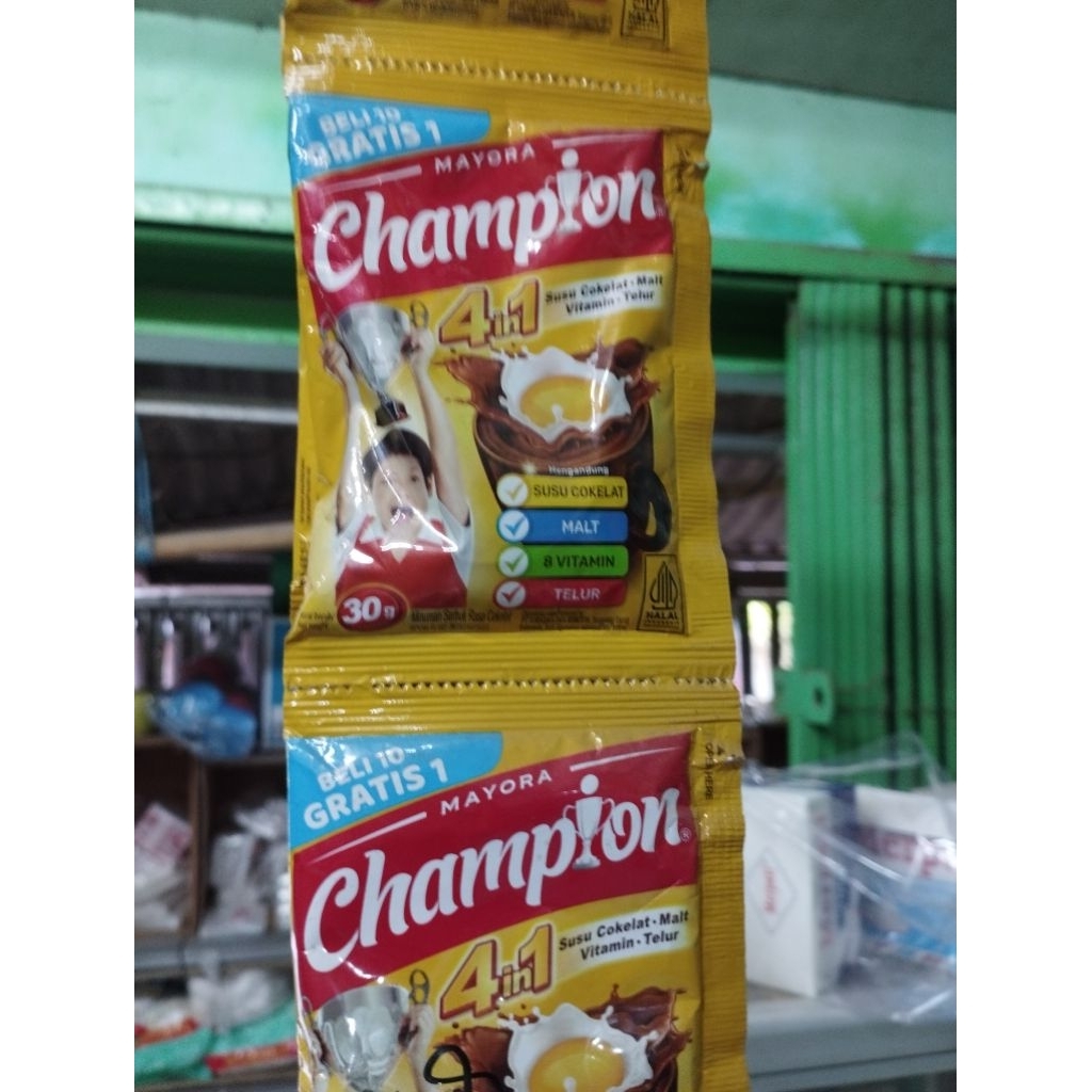 

Champion rasa cokelat renceng isi 10 sachet