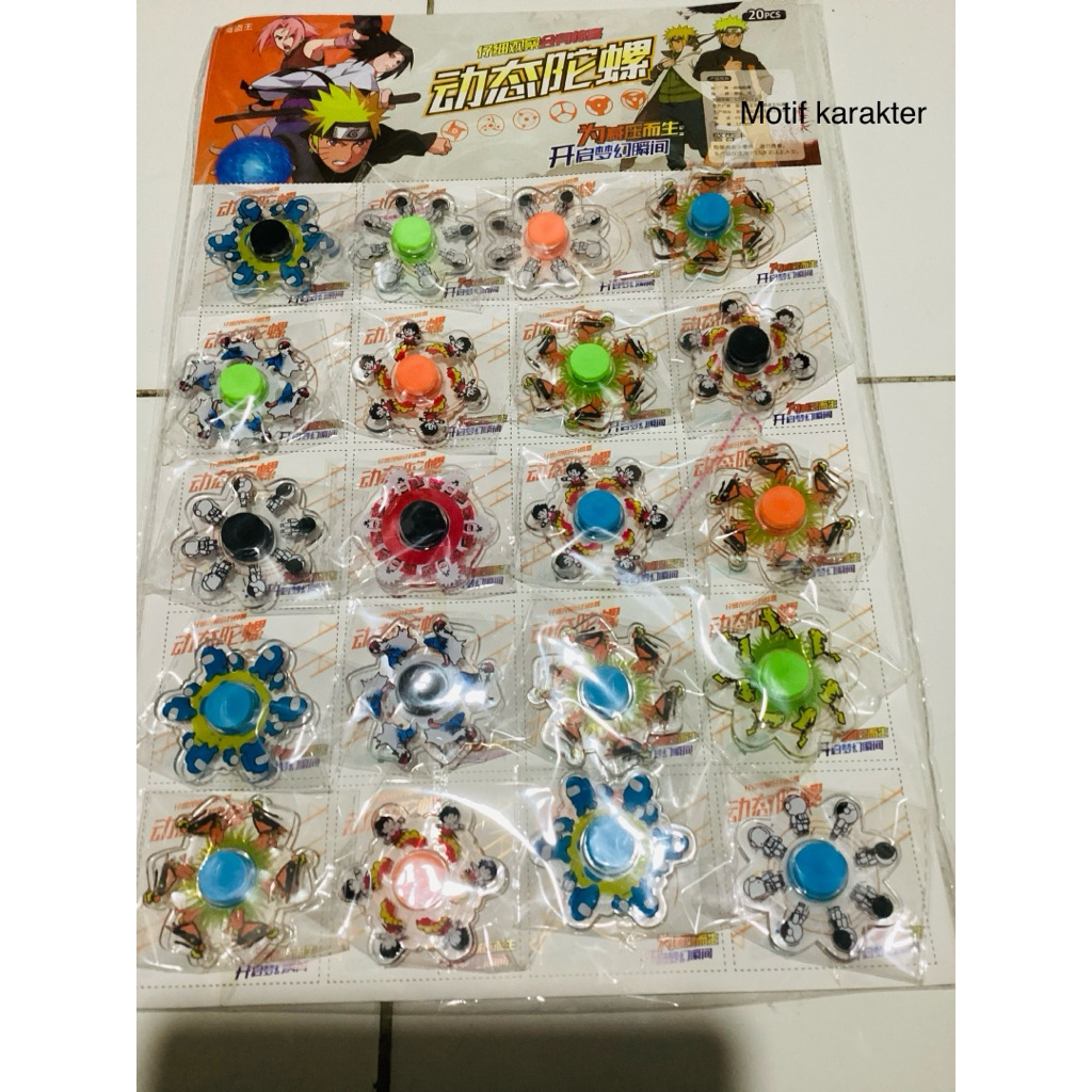 spiner Naruto isi 20pcs, mainan spinner Naruto,spinner metalik robot finger top isi 16pcs