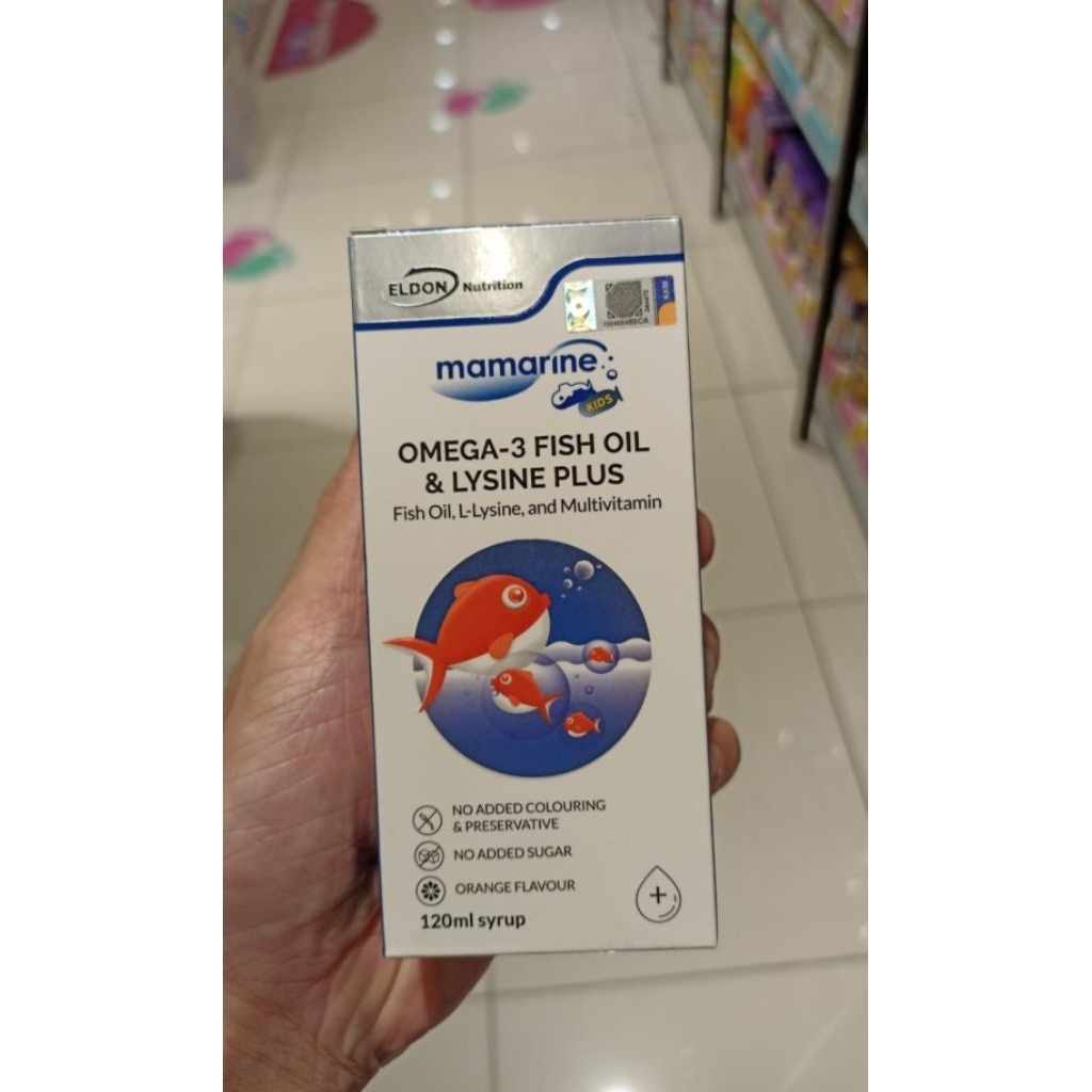 mamarine Omega 3 + Fish oil lysine plus ORIGINAL MALAYSIA READY STOCK SIAP KIRIM