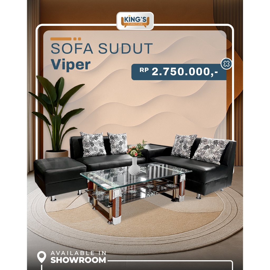 KINGS FURNITURE PONTIANAK - SOFA VIPER - SOFA SUDUT MURAH - SOFA RUANG TAMU - SOFA MINIMALIST - SOFA