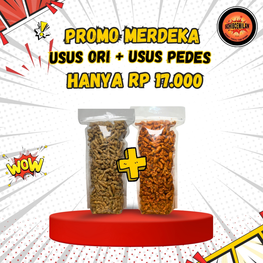 

PROMO MERDEKA USUS HANYA RP.17.000 DAPET 2 ORI 150 GR & PEDAS 150 GR