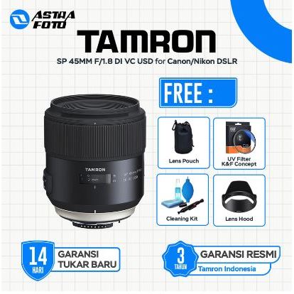 TAMRON SP 45MM F/1.8 DI VC USD FOR CANON NIKON LENSA DSLR