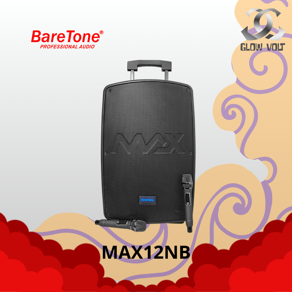 BARETONE AUDIO PORTABLE SPEAKER 12 INCH | MAX12NB