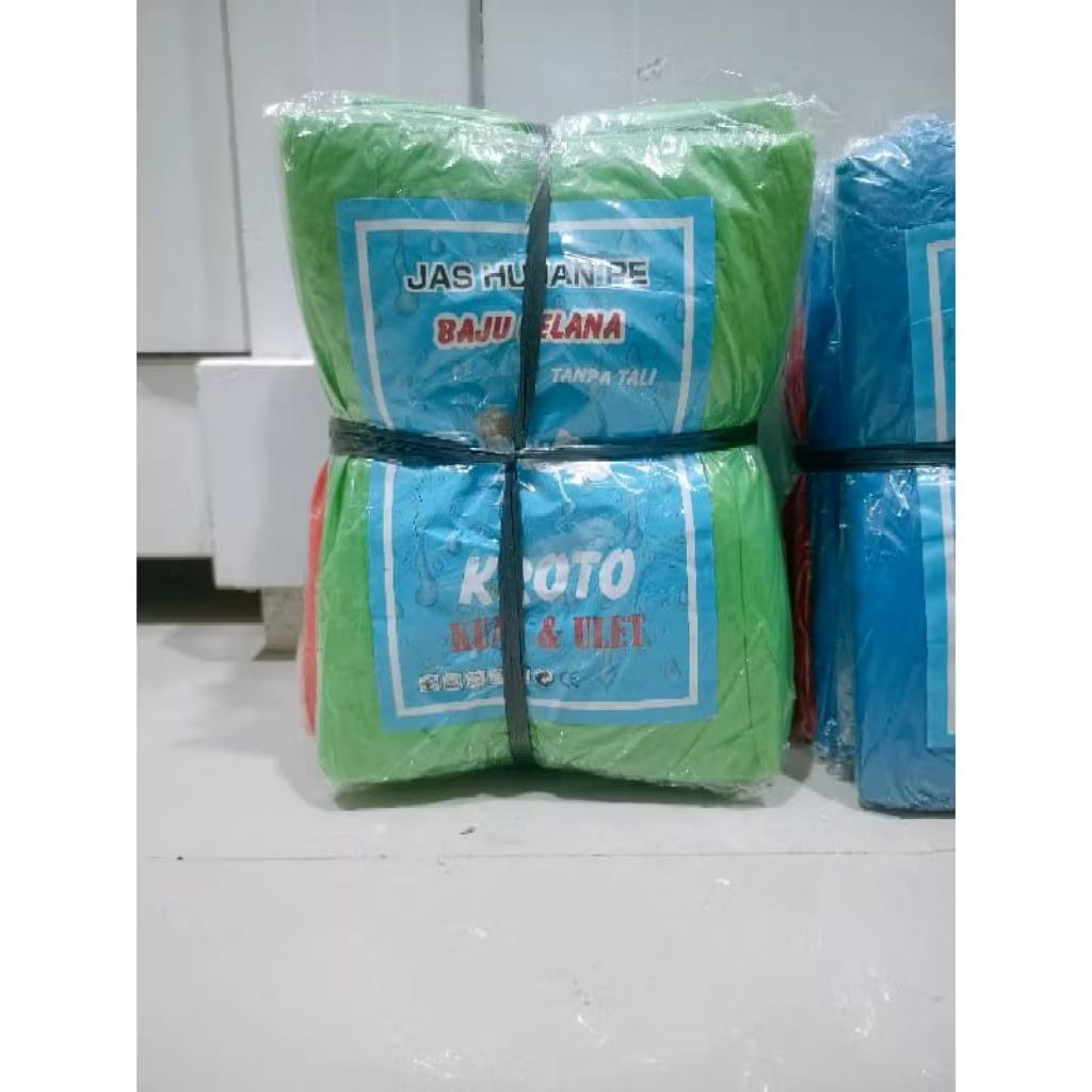 Jas hujan ldpe model ponco/jas hujan plastik tebal/ jas hujan plastik