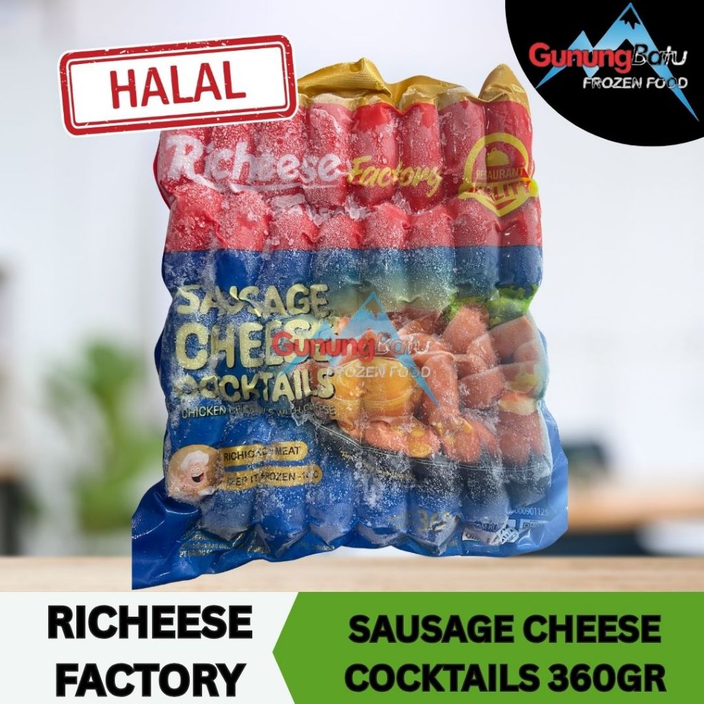 

RICHEESE SMOKE COCKTAIL MINI CHICKEN SAUSAGE 360GR FREE BALLPOINT KARAKTER/ SAUSAGE CHEESE COCKTAILS 360GR