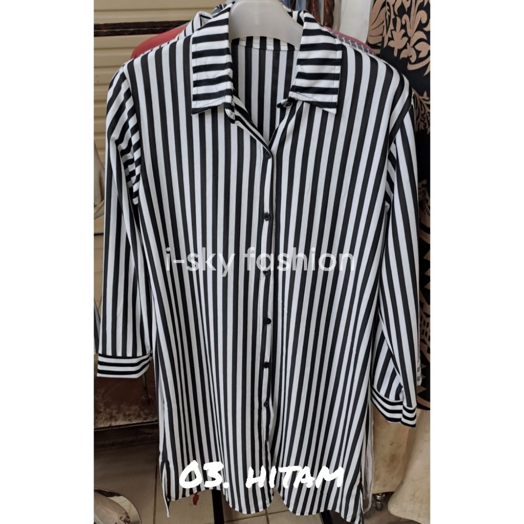 Tunik Kemeja Salur Wanita